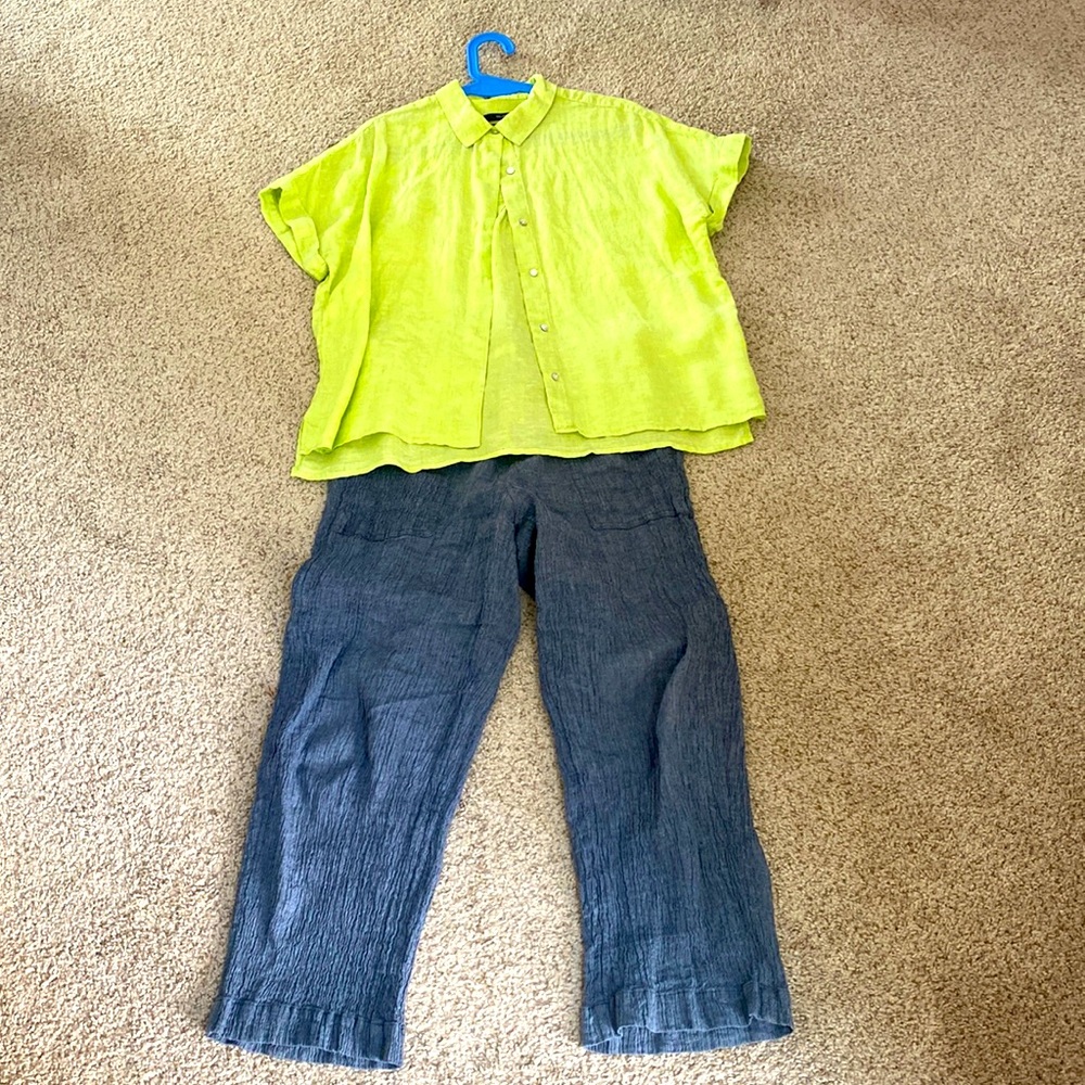 J Jill Linen + Cotton cropped pants S (fit up to M)